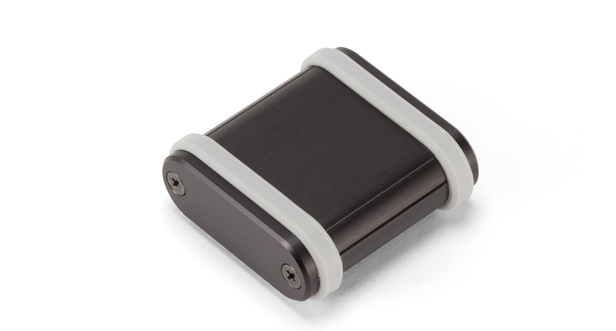 ALUMINIUM ENCLOSURE with SILICONE BAND - MXB series:Black/Light gray