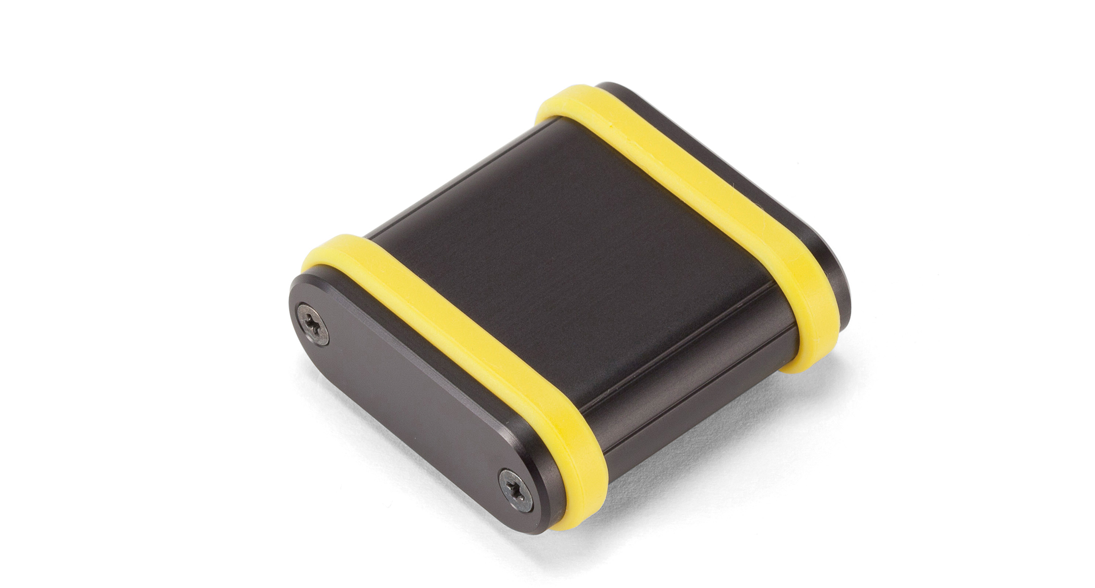 ALUMINIUM ENCLOSURE with SILICONE BAND - MXB series:Black/Yellow