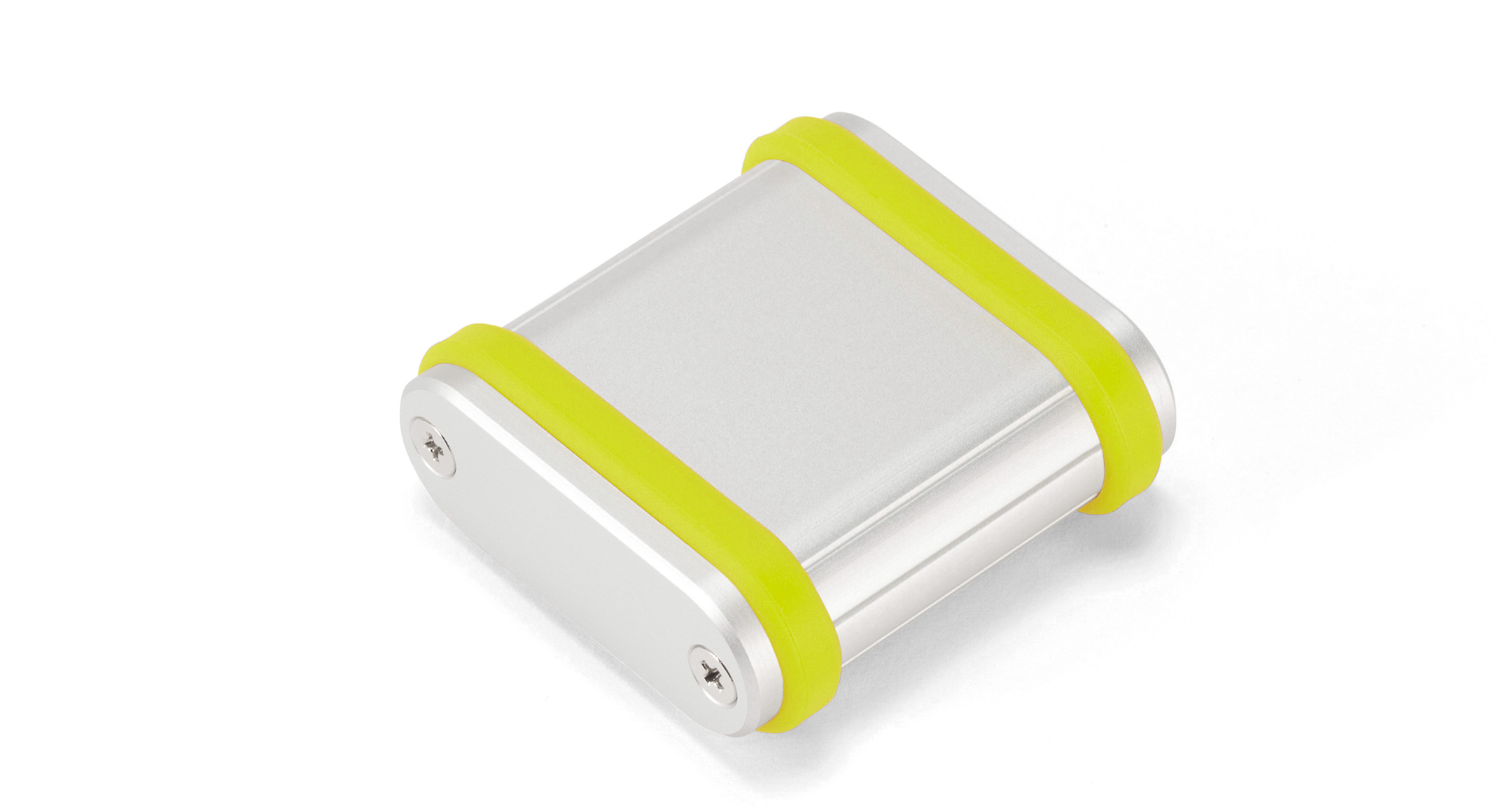 ALUMINIUM ENCLOSURE with SILICONE BAND - MXB series:Silver/Green