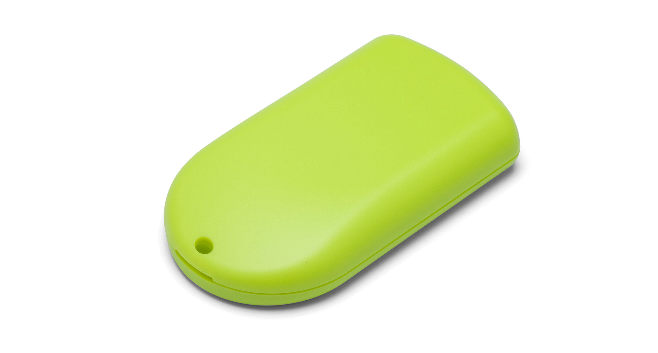 ROUND EDGE KEY-FOB PLASTIC ENCLOSURE - PS series:Green