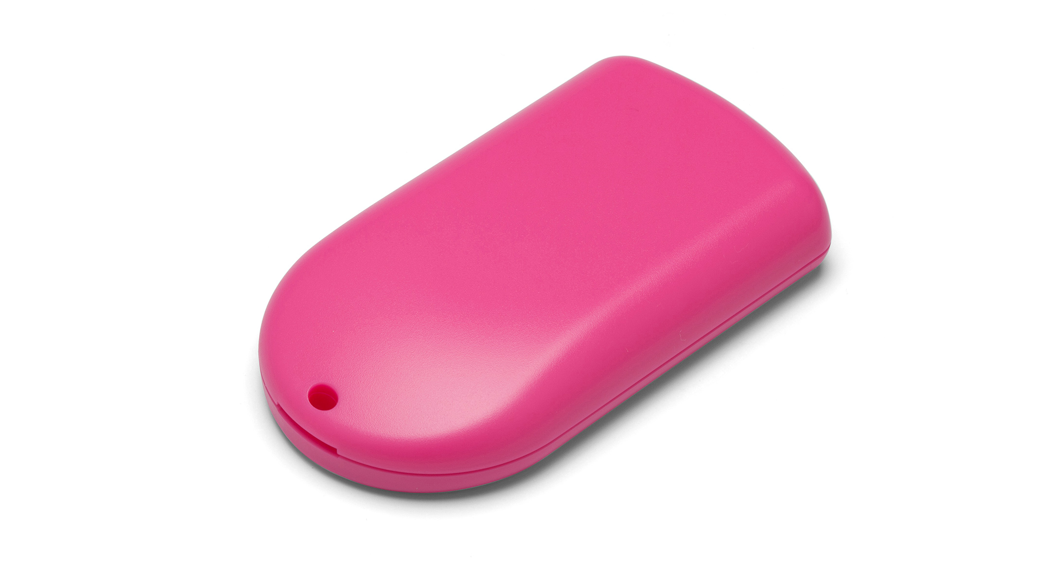 ROUND EDGE KEY-FOB PLASTIC ENCLOSURE - PS series:Pink