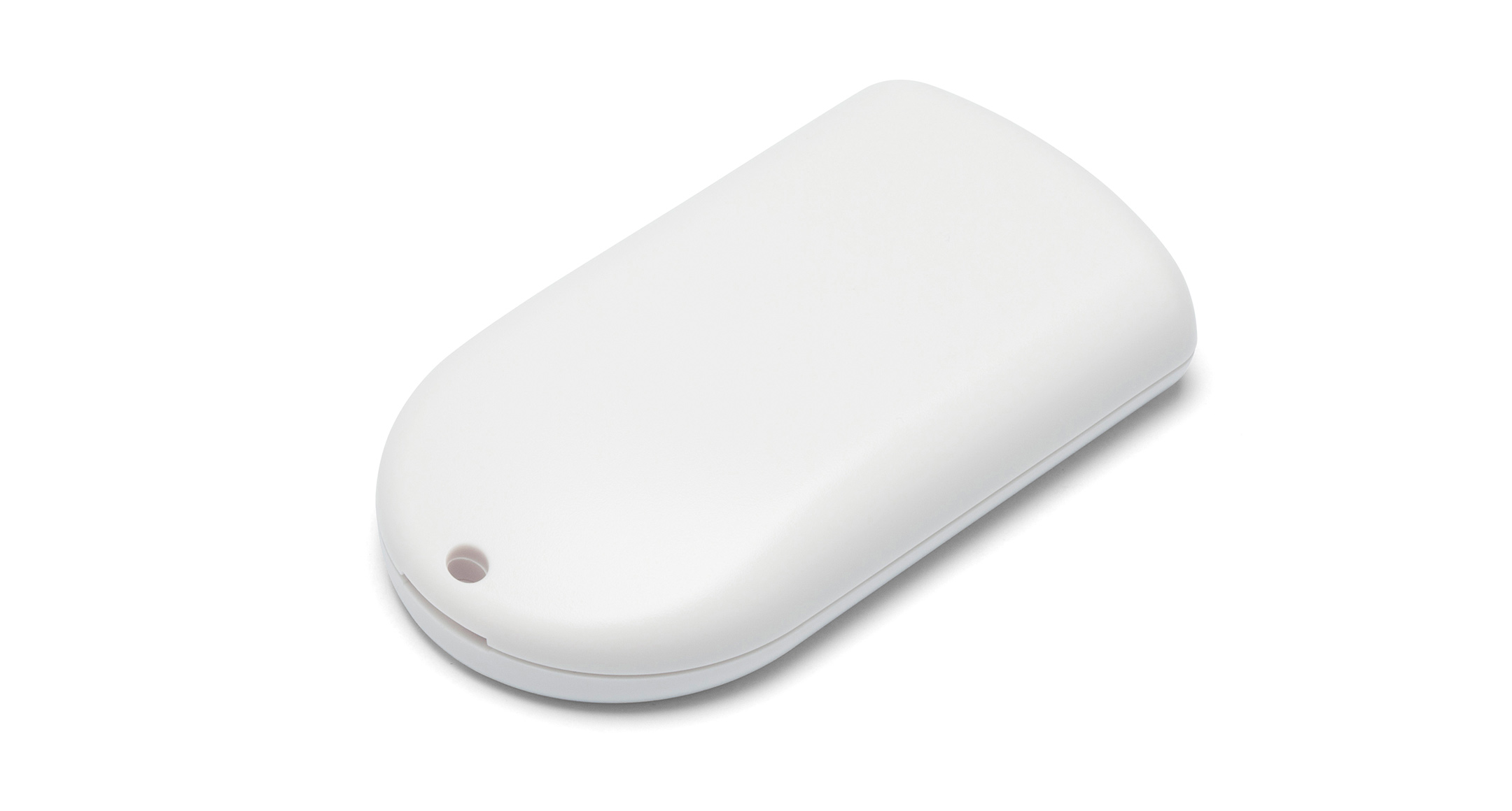 ROUND EDGE KEY-FOB PLASTIC ENCLOSURE - PS series:White