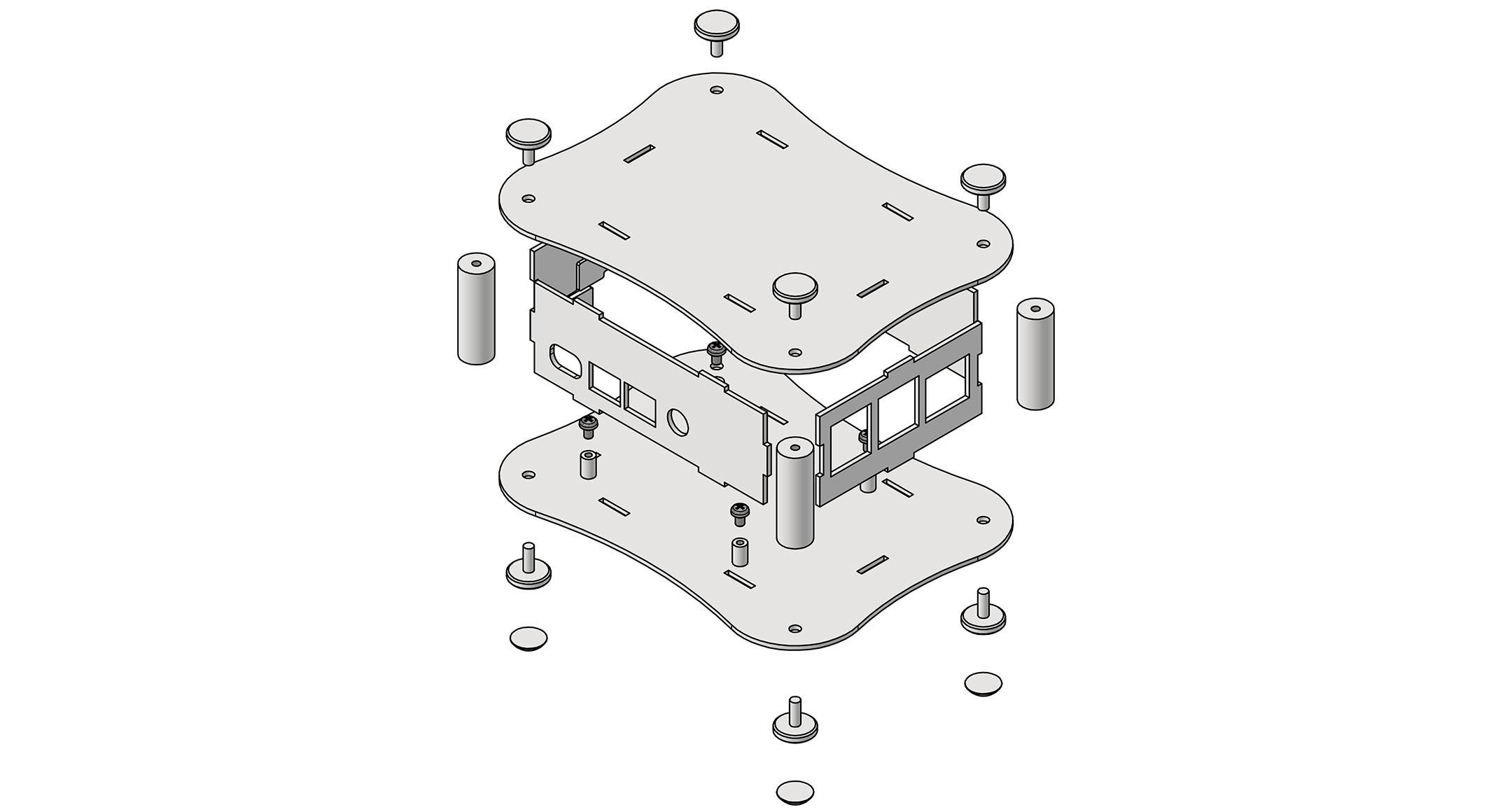 ROCK 5A/4C+ ALUMINIUM CASE - ROCK-5A