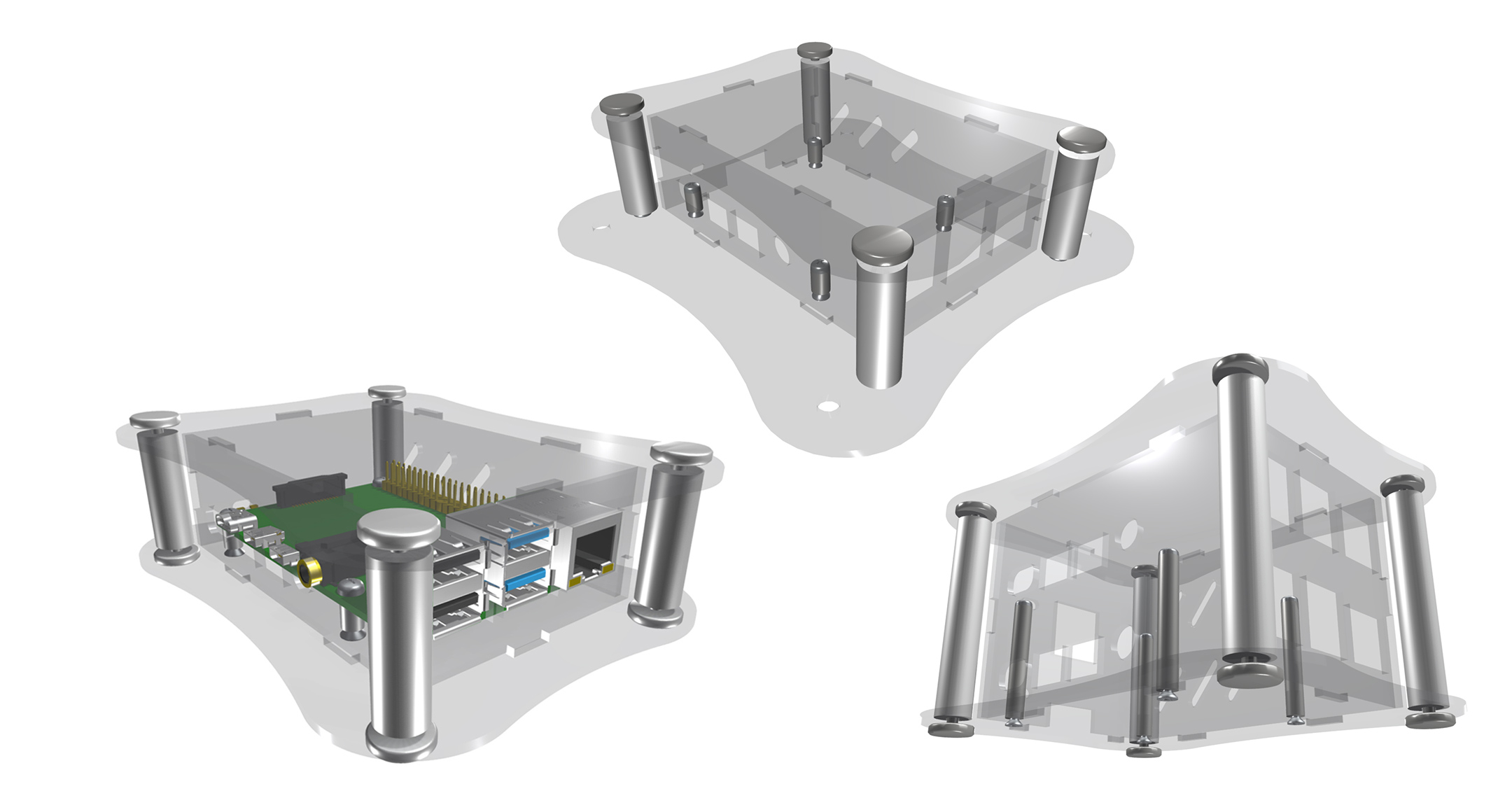 Raspberry Pi 4B ACRYLIC CASE - RPA series