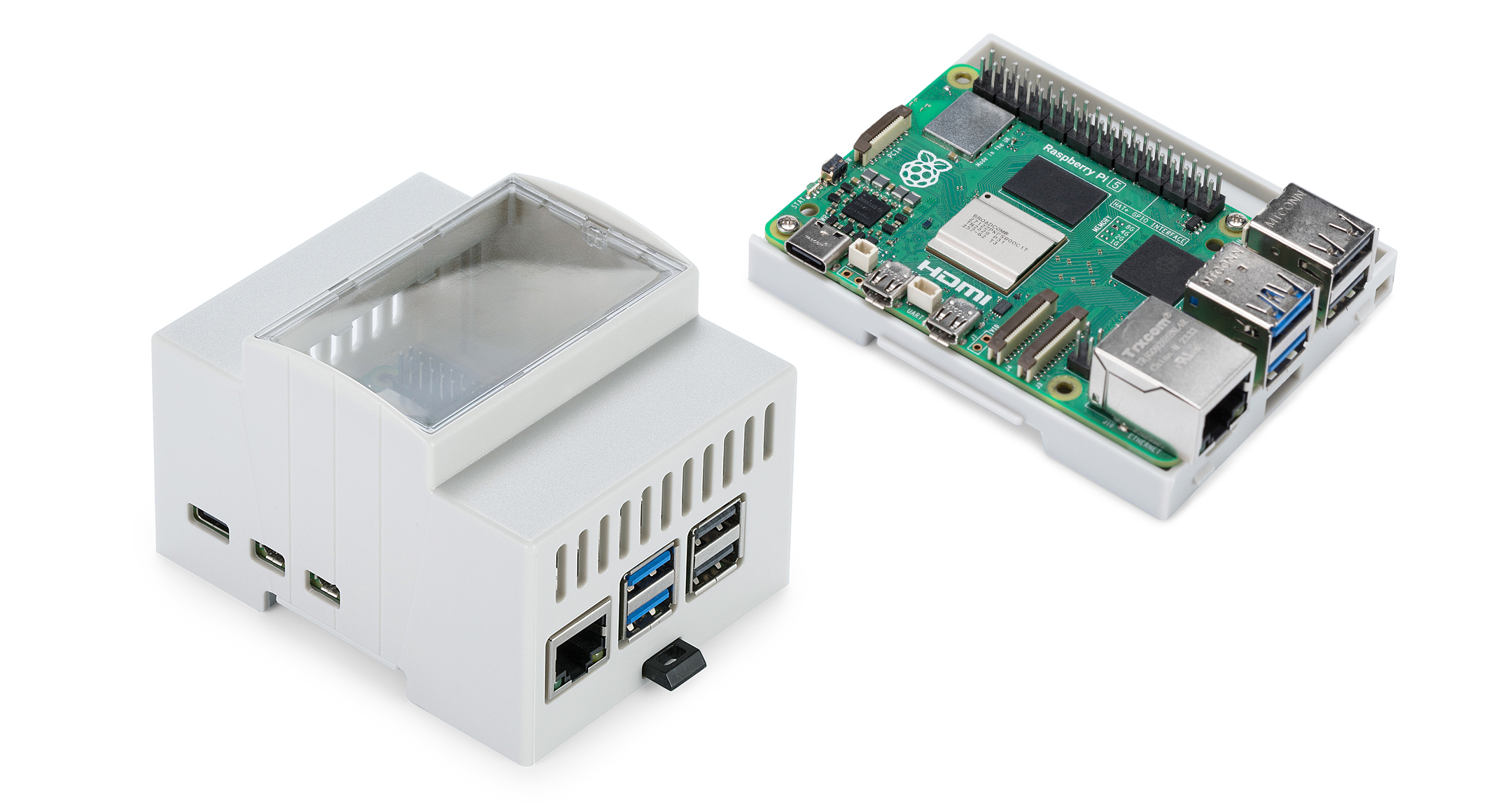 Raspberry Pi 5 DIN RAIL CASE - RPDM-5
