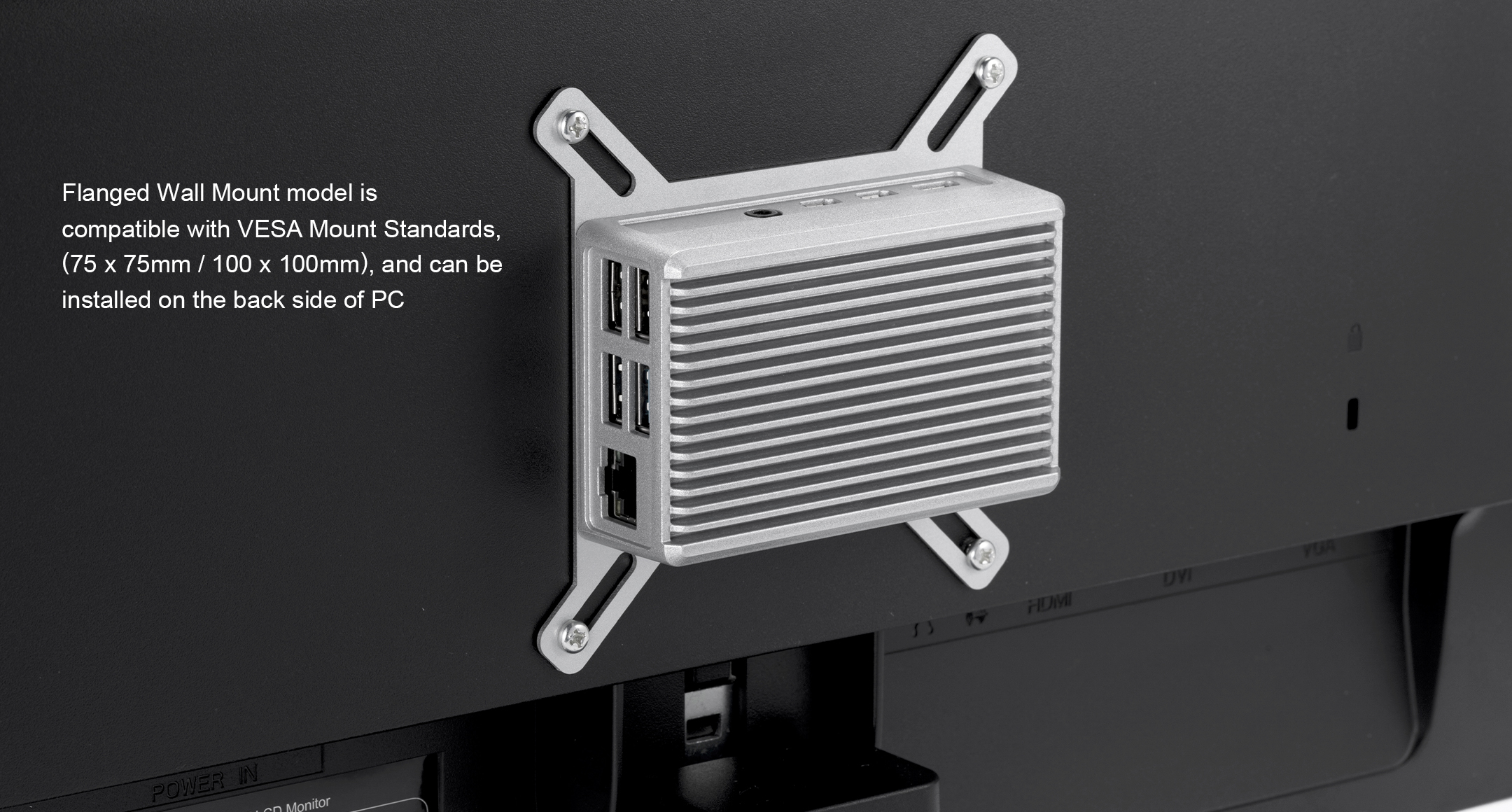 VESA mont Raspberry Pi heatsink case - RPH-F series