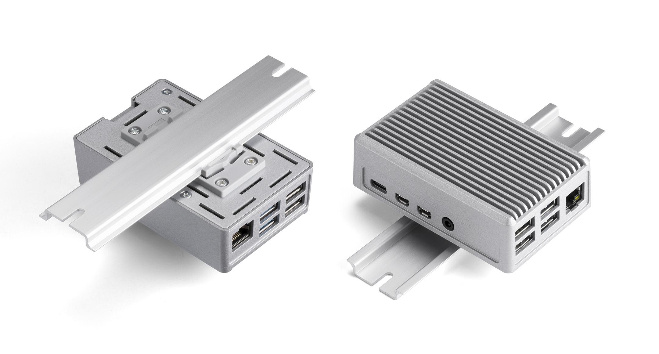 DIN rail mount Raspberry Pi heatsink case - RPHD series