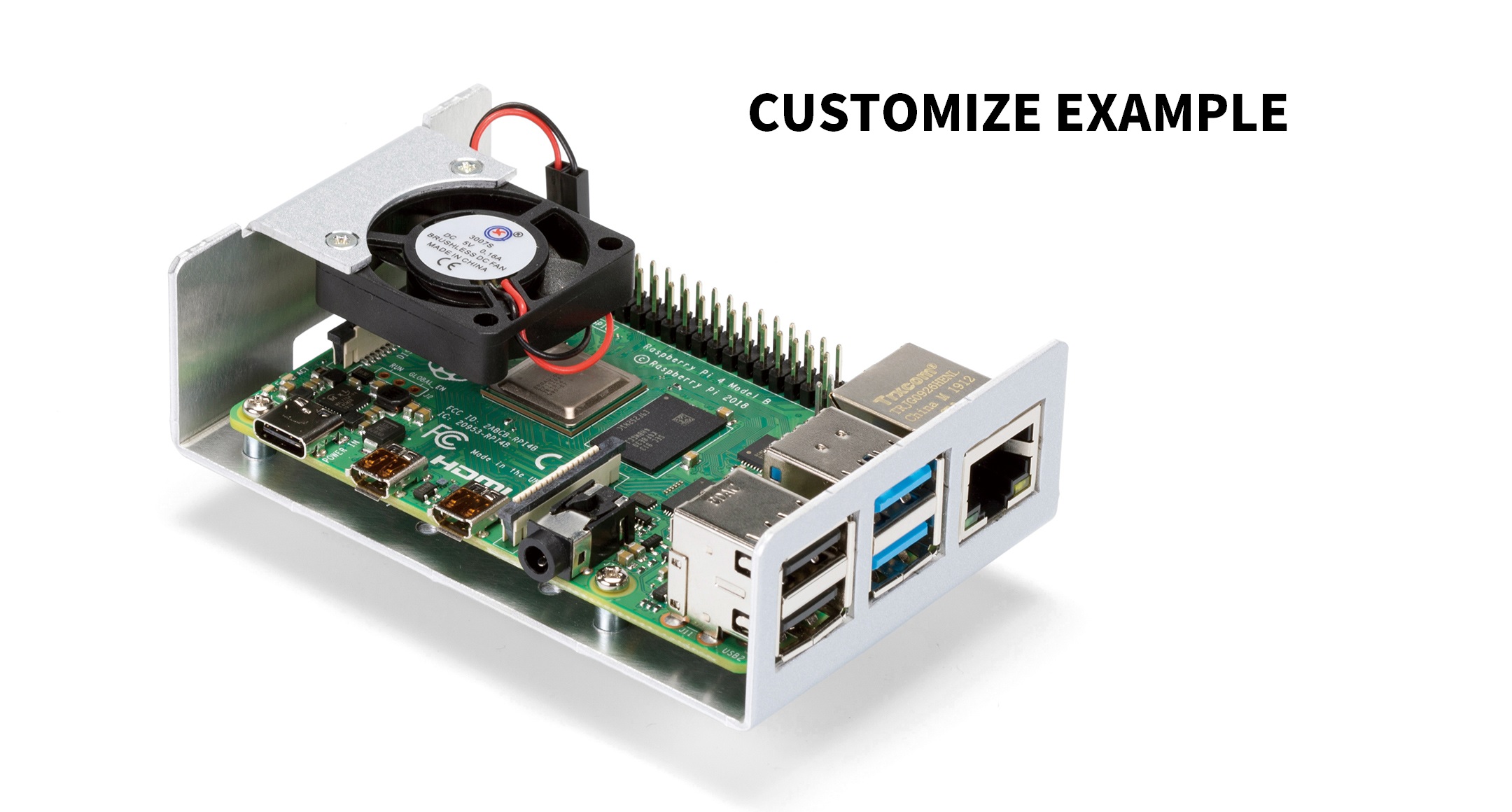 Raspberry Pi 4B ALUMINIUM CASE - RPI-4 series