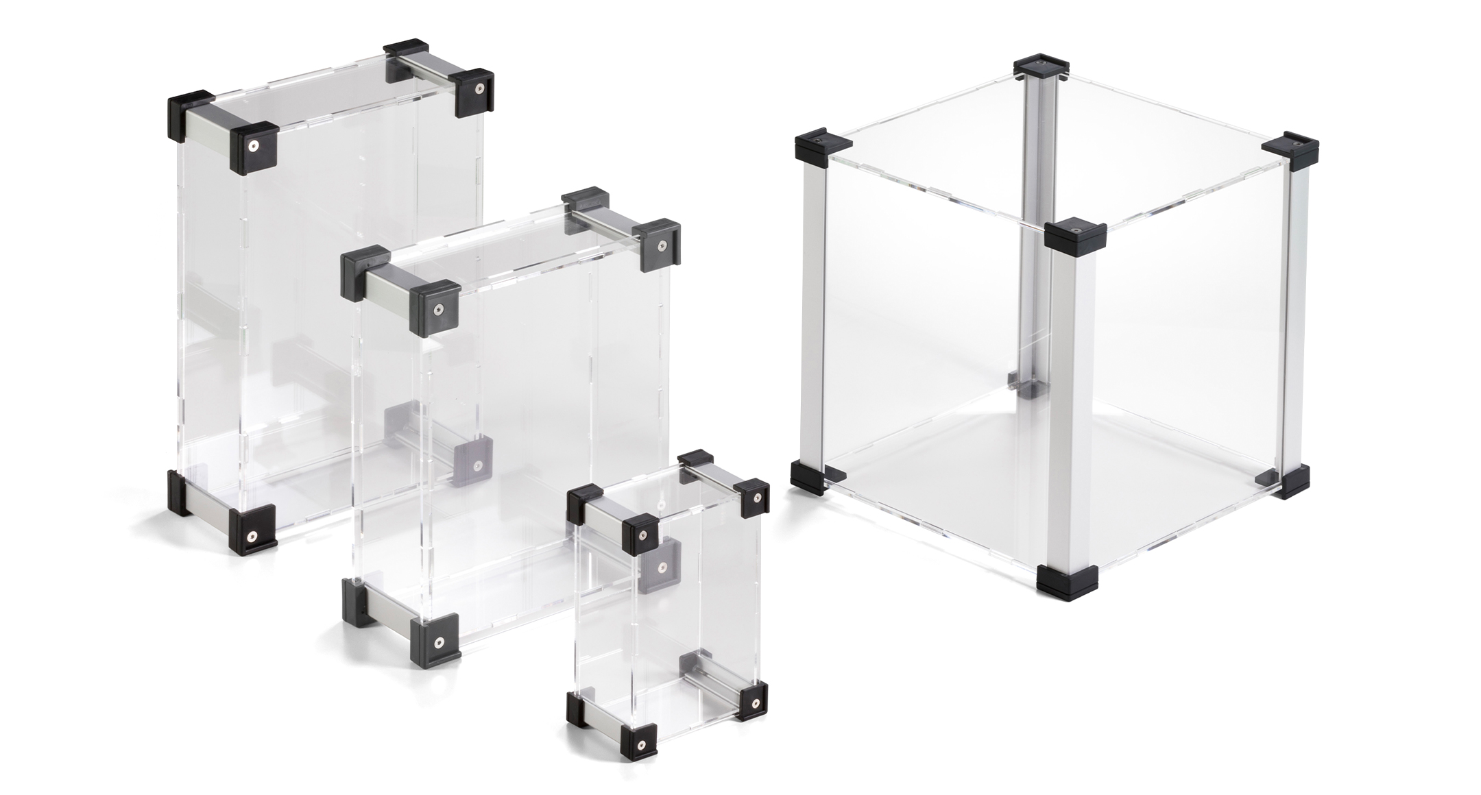 CUSTOM SIZED ACLYRIC BOX with CORNER GUARD - SKGF series