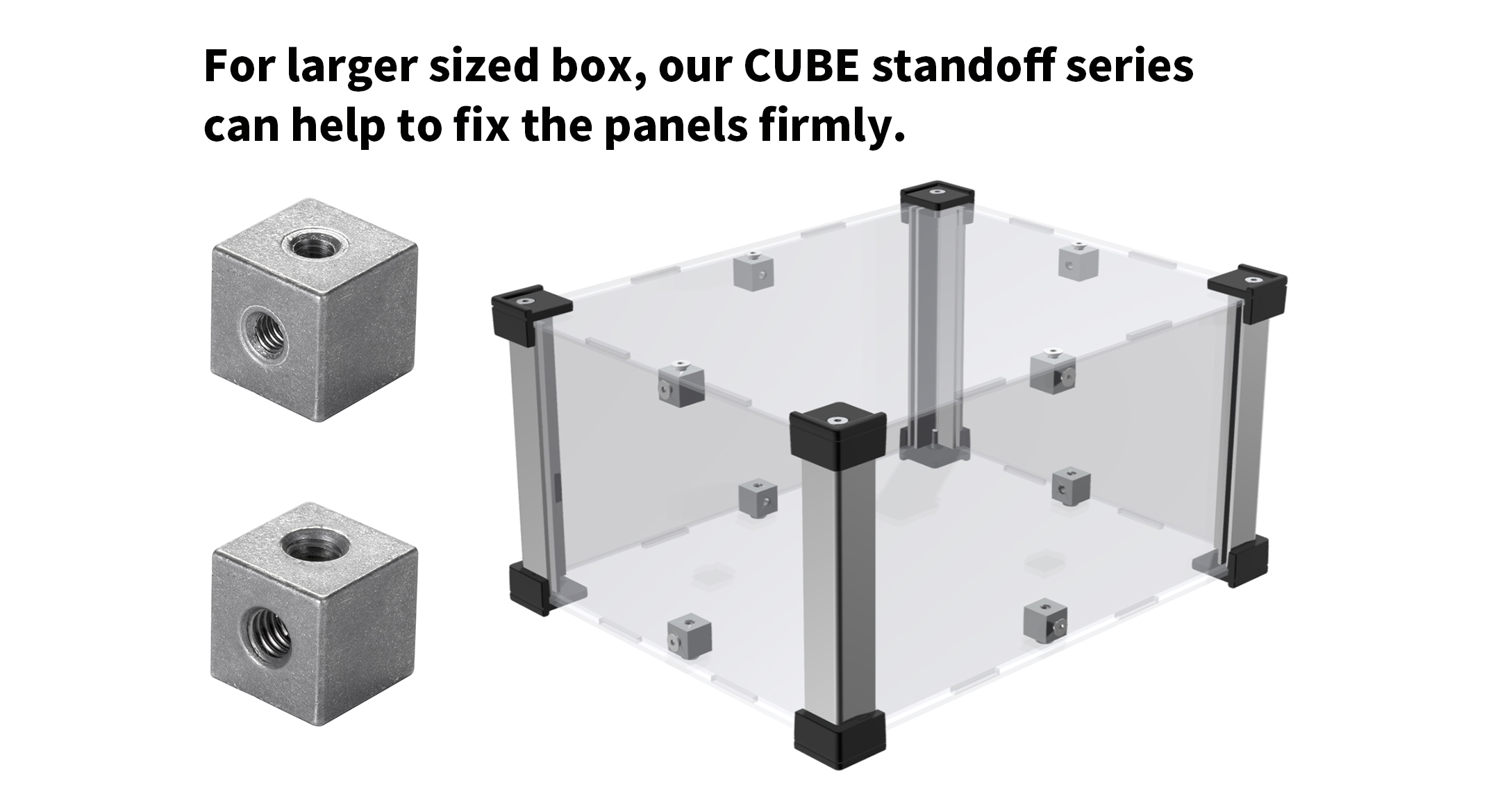 CUSTOM SIZED ACLYRIC BOX with CORNER GUARD - SKGF series