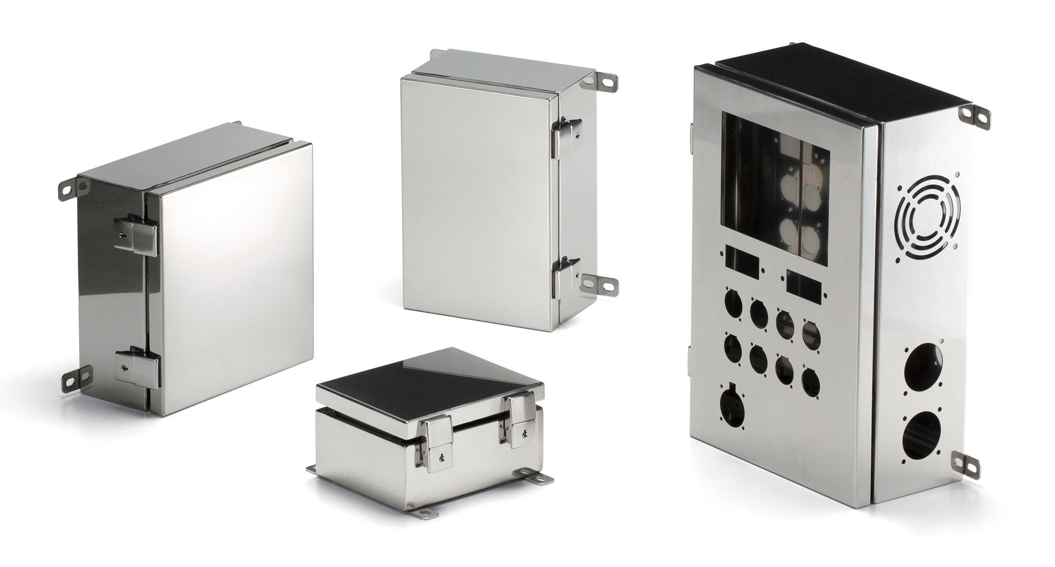 IP65 WALLMOUNT HINGED STAINLESS STEEL BOX - SLM series