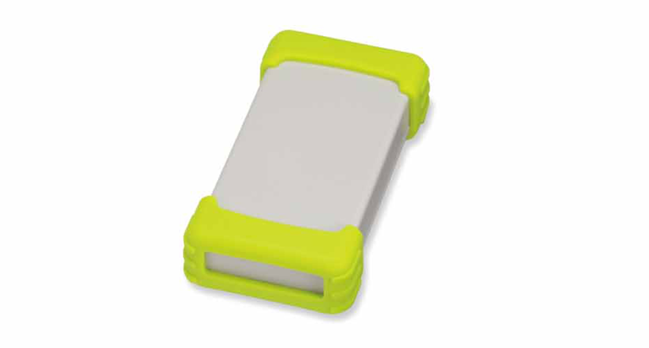 PLASTIC ENCLOSURE with SILICONE PROTECTOR TWS series:Light gray/Green