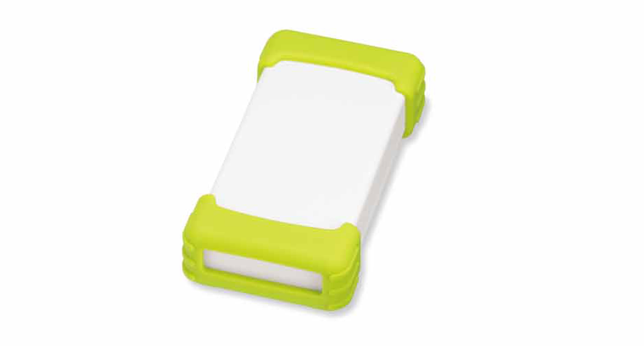 PLASTIC ENCLOSURE with SILICONE PROTECTOR TWS series:Off-white/Green