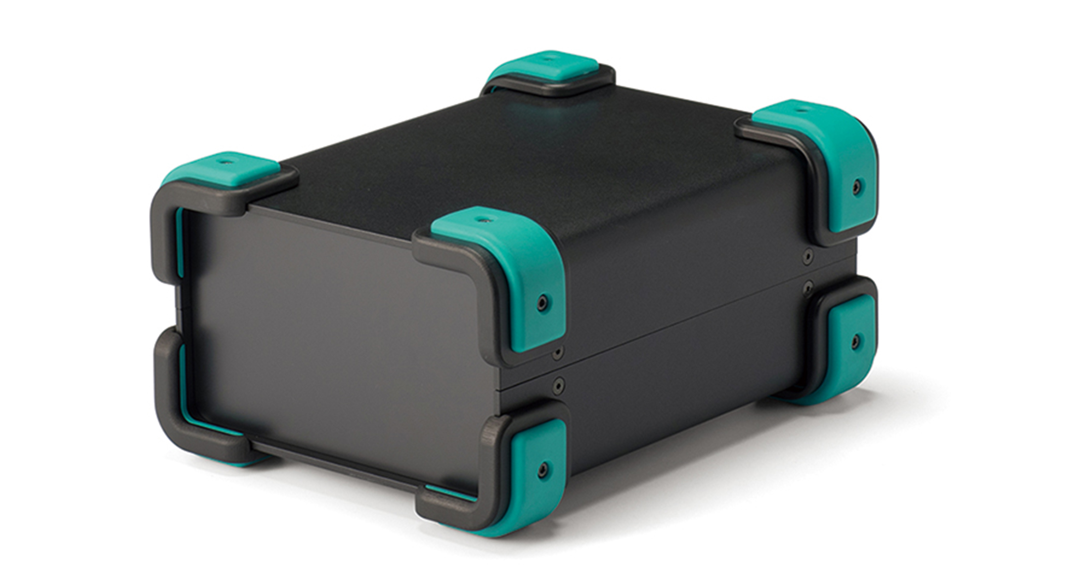 CUSTOM SIZED ENCLOSURE with CORNER GUARD - UCGS series:Black/Emerald