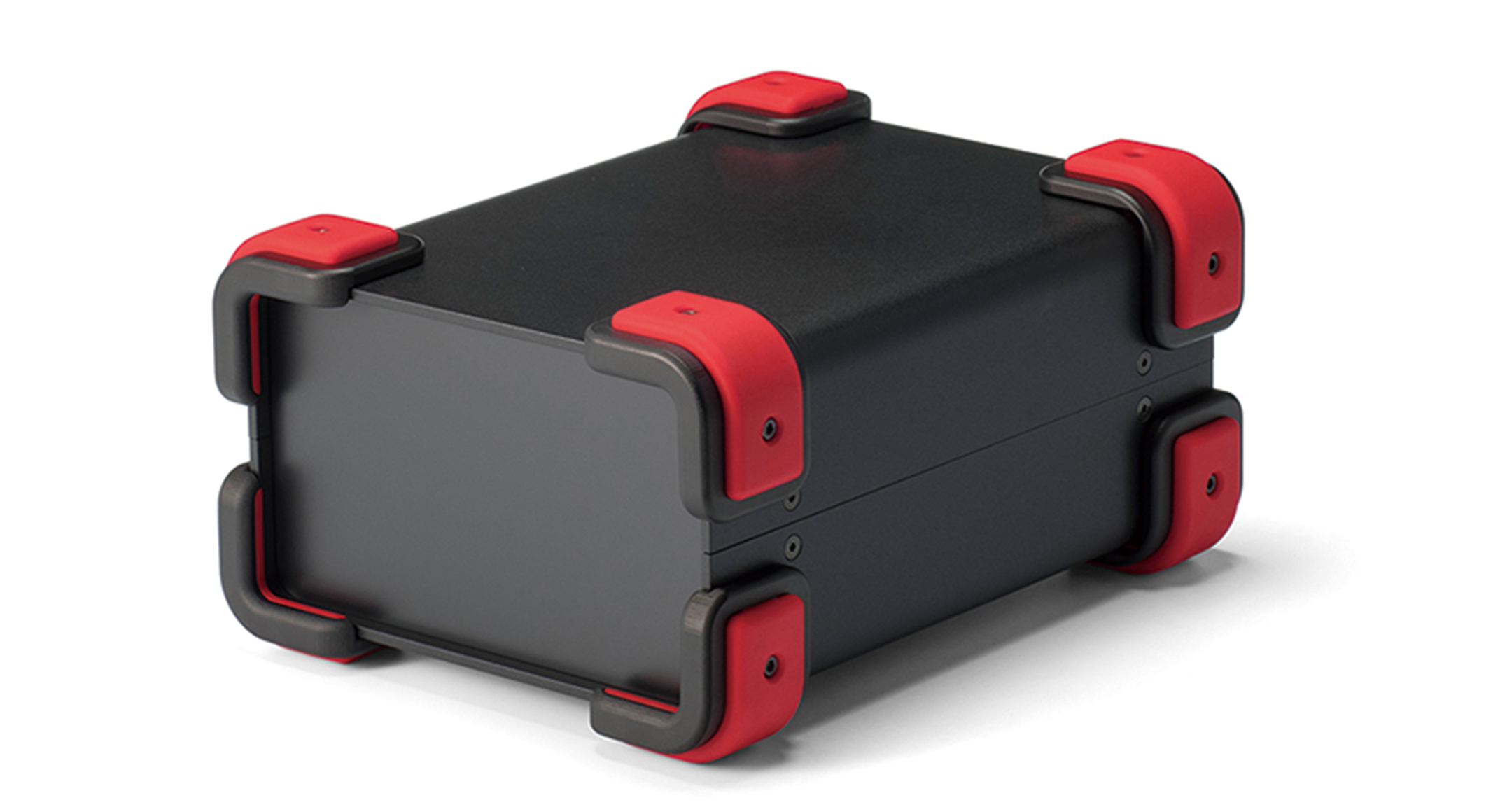 CUSTOM SIZED ENCLOSURE with CORNER GUARD - UCGS series:Black/Red